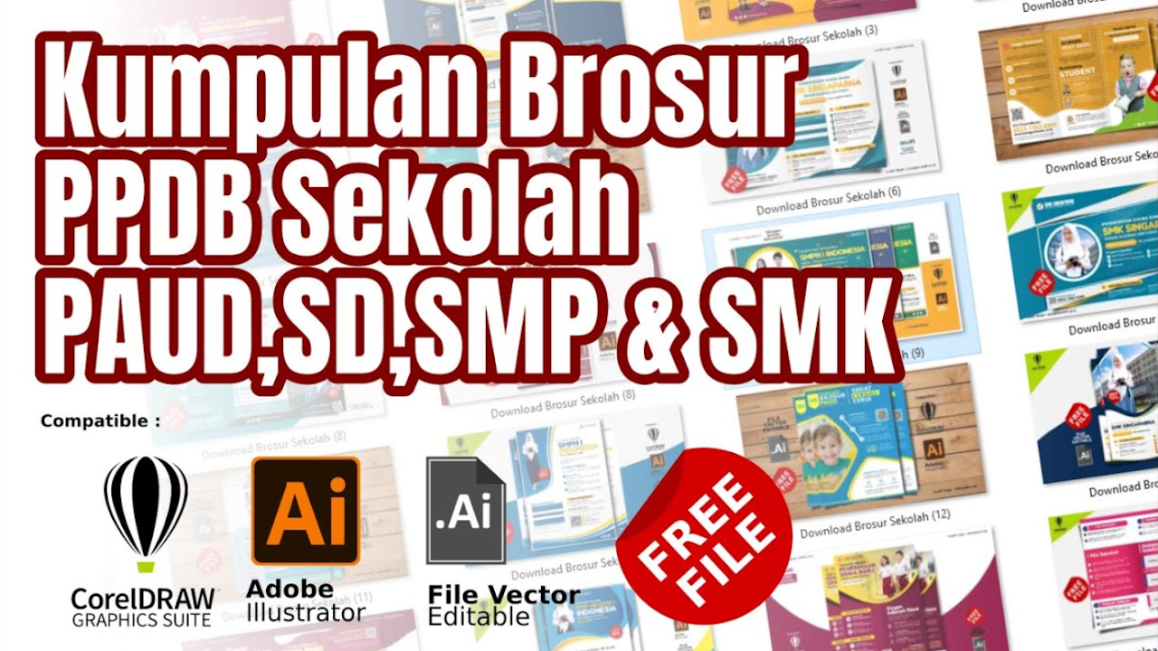 Gratis Brosur Kumpulan Brosur Penerimaan Siswa Baru Tk Sd Smp Smk Dan Kuliah Terbaru Templatekita Com