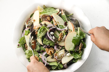 Apple Walnut Salad with Homemade Balsamic Vinaigrette