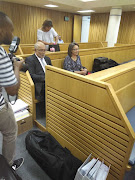 Patricia de Lille and her lawyer, John Ripley, in the High Court in Cape Town.