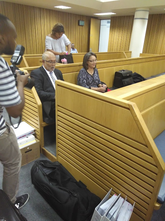 Patricia de Lille and her lawyer, John Ripley, in the High Court in Cape Town.