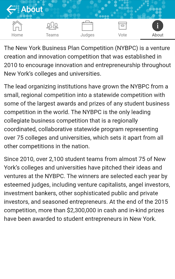 Stern nyu business plan competition