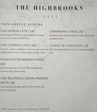 The Highbrooks Cafe menu 5