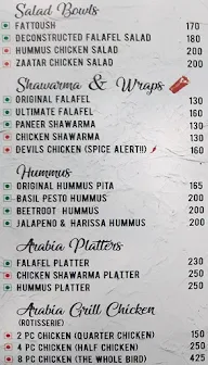 Cafe Arabia menu 2