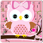 Cover Image of Télécharger Pink Bow Owl Keyboard Theme 6.6.7.2019 APK