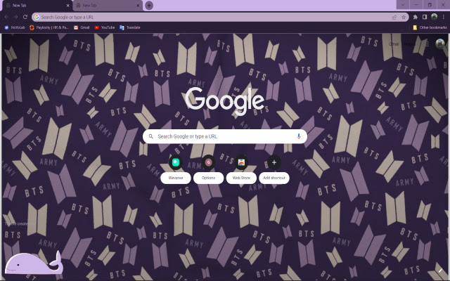 Purple BTS Logo Inspired Theme chrome extension