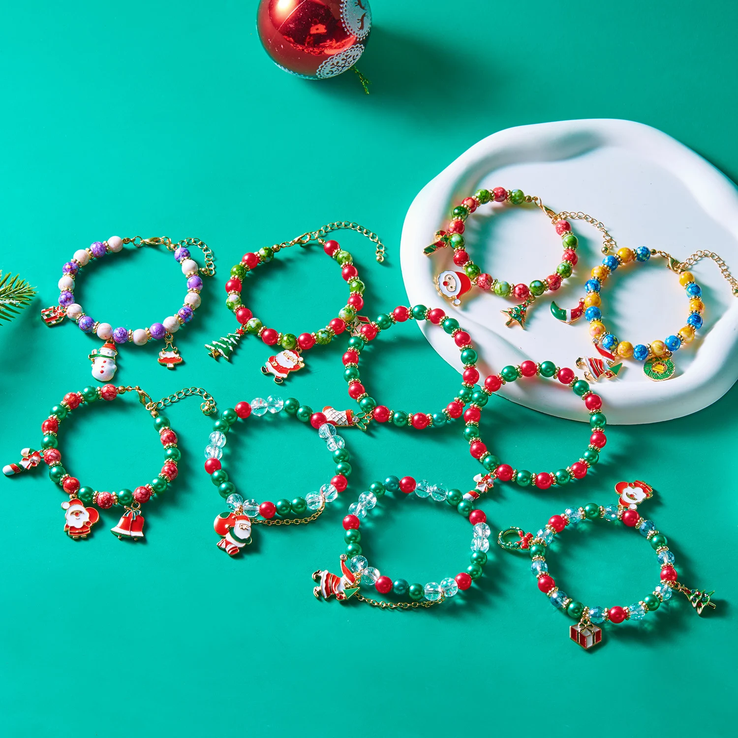 Title 22, Stilvolles Damen Weihnachtsarmband mit Anhänger...