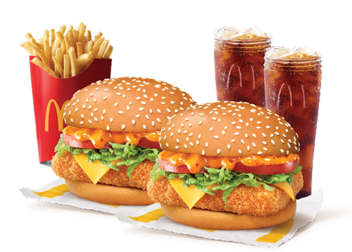 Burger Combo For 2: McSpicy Deluxe Paneer Burger