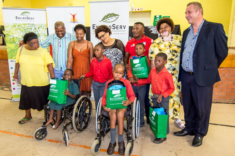 PUPILS WITH PRIDE: EnviroServ Waste Management has assisted 85 pupils from 17 schools situated near its Aloe landfill site with items of school clothing