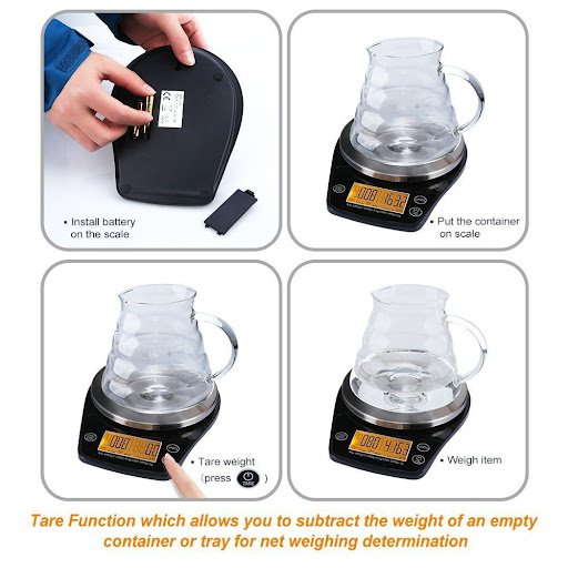 Title 1, Multifunction LCD Digital Hand Drip Coffee Scal...