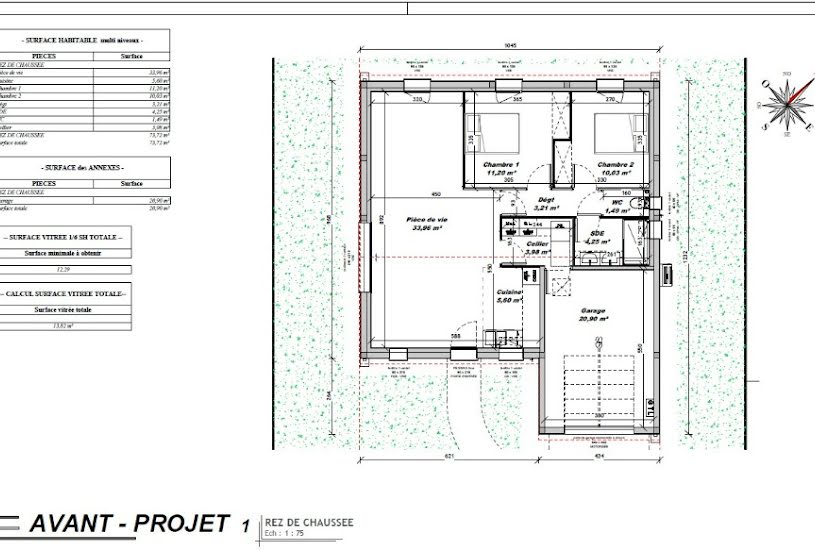  Vente Terrain + Maison - Terrain : 658m² - Maison : 73m² à Saint-Bris-des-Bois (17770) 