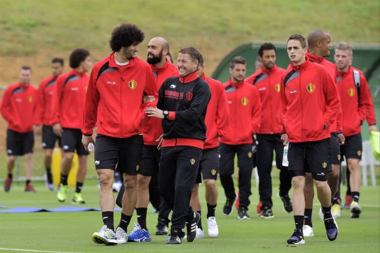 Reportage Photo : des Diables Rouges détendus ont participé à leur première séance d'entraînement