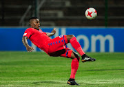 Morgan Gould of Supersport United execute a bicycle kick during the Absa Premiership 2017/18 match between AmaZulu FC and SuperSport United at King Zwelithini Stadium, Kwazulu Natal South Africa on 20 January 2018.