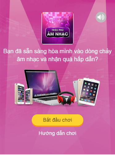 Game có thưởng " Triệu phú ấm nhạc" - uGame