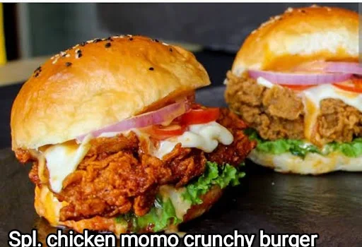 Spl.Chicken Momos Crunchy Momos Burger