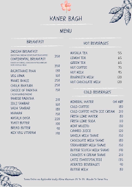 Kaner Courtyard menu 3