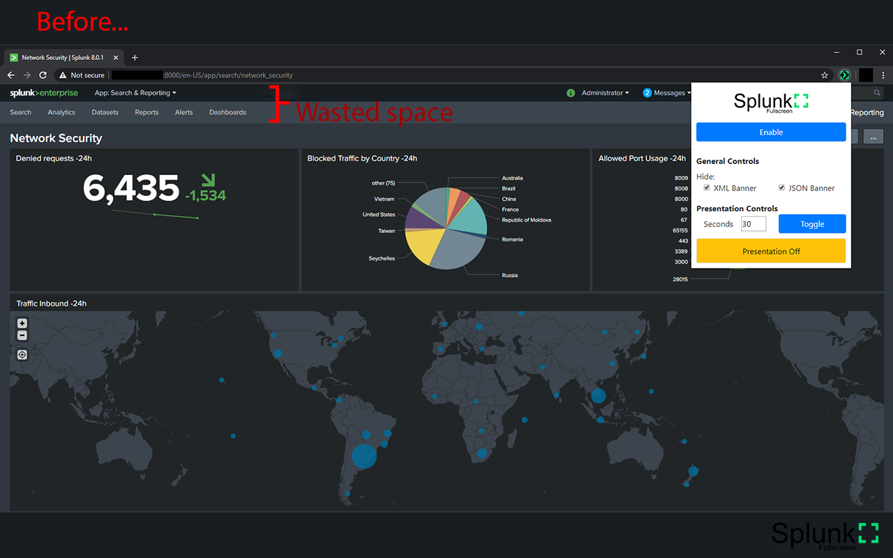 Splunk Fullscreen Preview image 1