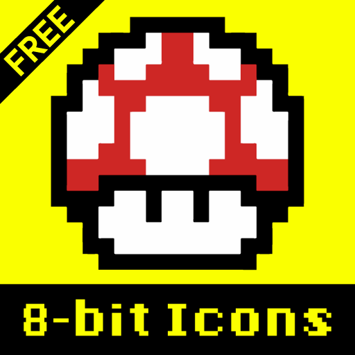 Bit icon. 8bit shop icon.