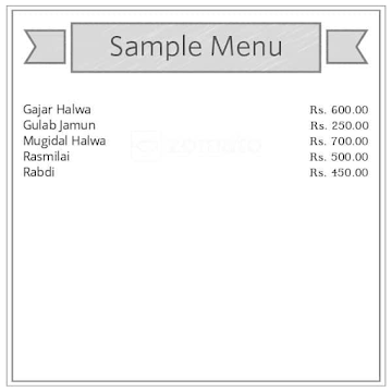 Pahalwan Sweets menu 