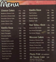 Cake Walas menu 1