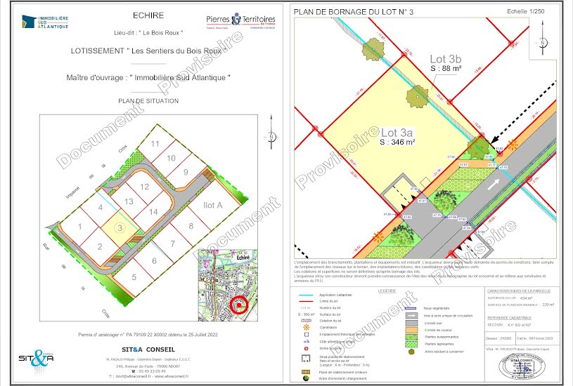  Vente Terrain à bâtir - à Échiré (79410) 