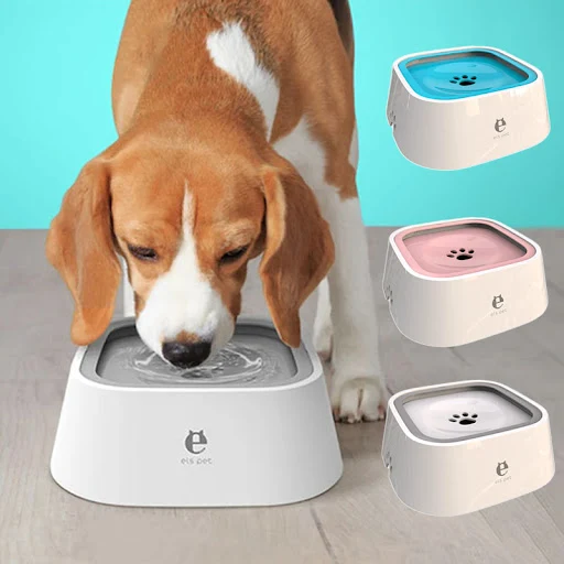 Dog Drinking Water Bowl Floating Non-Wetting Mouth Cat Bowl Without Spill Drinking Water Dispenser Plastic Anti-Over Dog