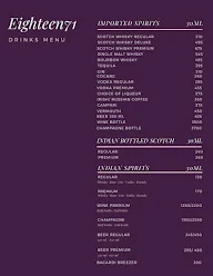 Eighteen 71 menu 5