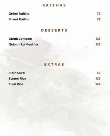 Aharam Multi Cuisine Restaurant menu 