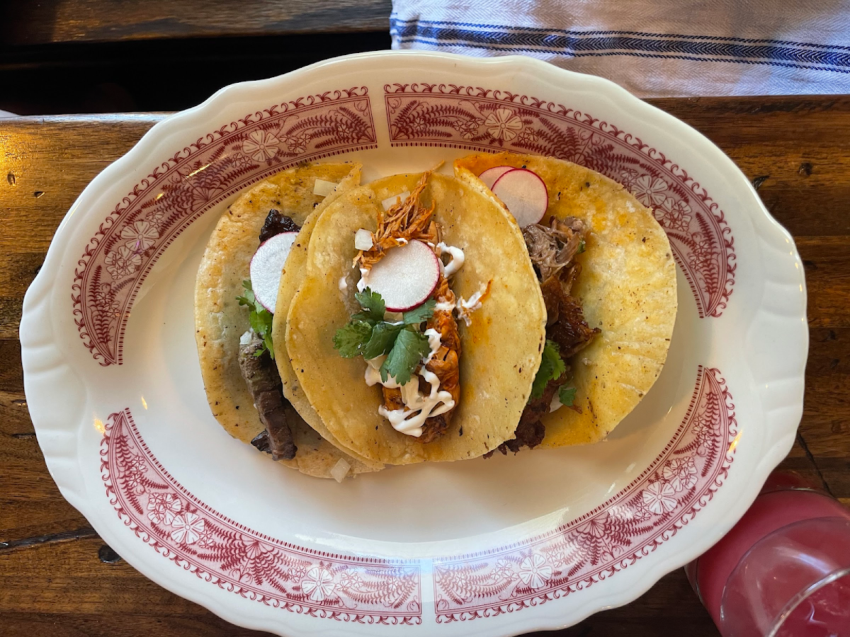 Carne Asada , Chicken , Carnitas tacos