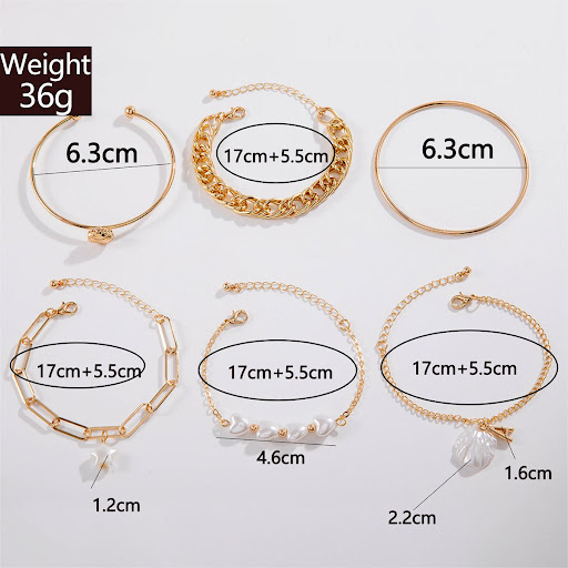 Title 1, Shell XINGX Pendant Bracelet Fashion Six-piece ...