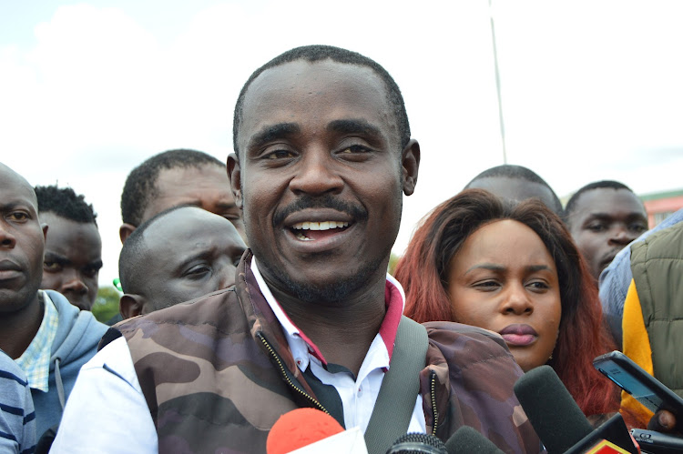 Kakamega ANC governor candidate Cleophas Malala after casting his vote at Bukhungu Stadium polling station on August 29, 2022