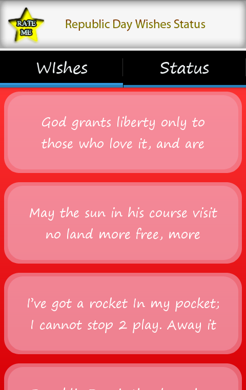 Republic Day Wishes Status Screen 1