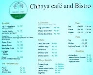 Chhaya Cafe menu 1