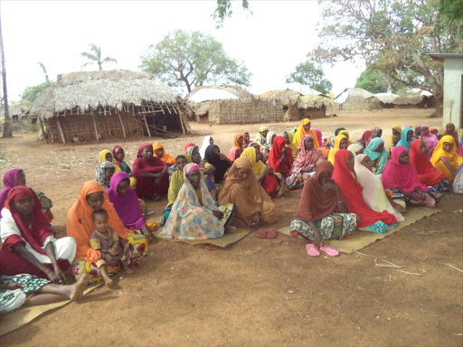 Women of the Boni community during a meeting. Photo/Cheti Praxides