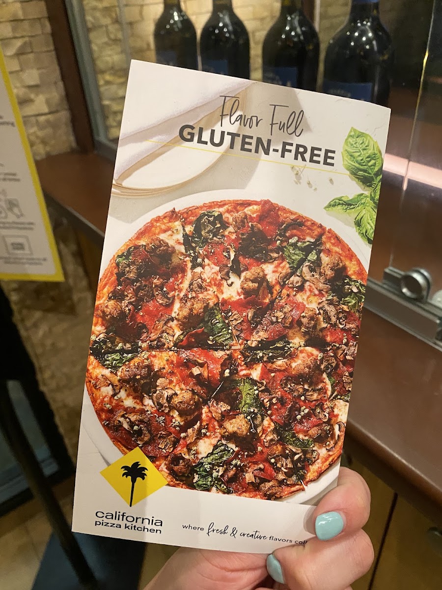 California Pizza Kitchen gluten-free menu