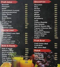 Rudra Juice Tree menu 1