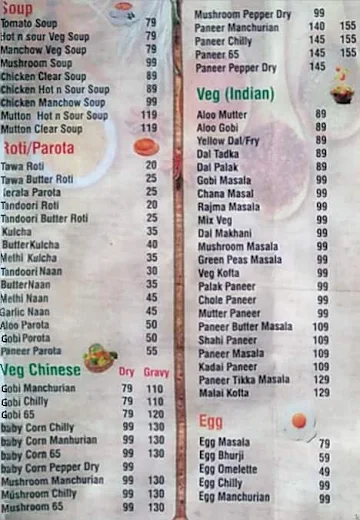 Dubai Restaurant menu 