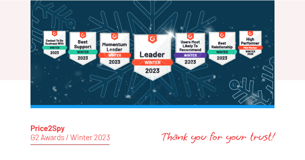 Price2Spy - the Pricing Leader in G2 Winter 2023 Report