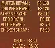 Aalishan Biryani House menu 1