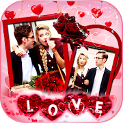 Romantic Love Photo Collage  Icon