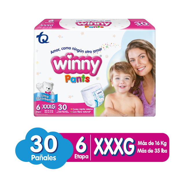 Pañales Winny Pants XXXG Etapa 6 x 30 und  