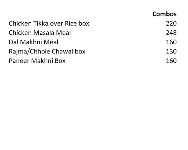 Six Pan menu 