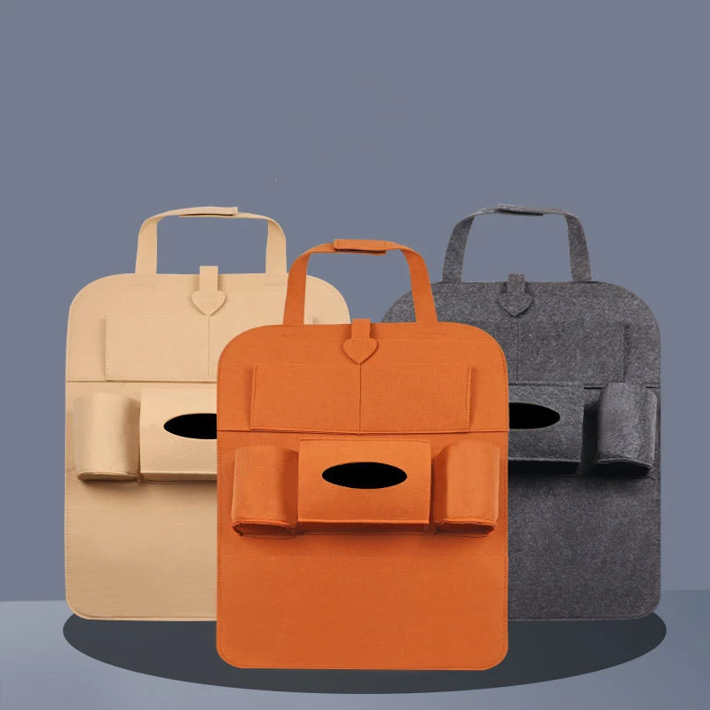 Car Storage Bag Felt Seat Back Long Large Keep your car organized. Provides extra storage space, protects your seats, ea