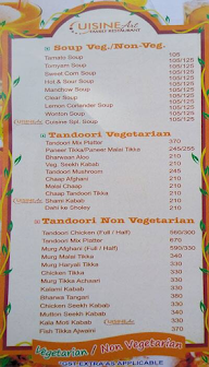 Cuisine Art Family Restaurant menu 5