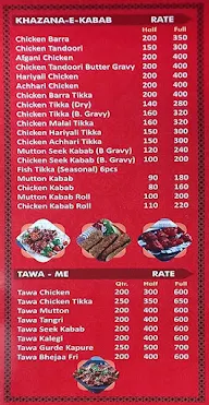 Nawab Restaurant menu 1