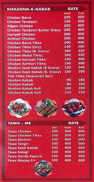 Nawab Restaurant menu 