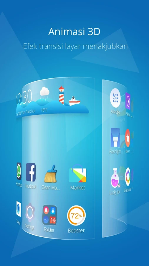   CM Launcher 3D - Boost, Tema- tangkapan layar 