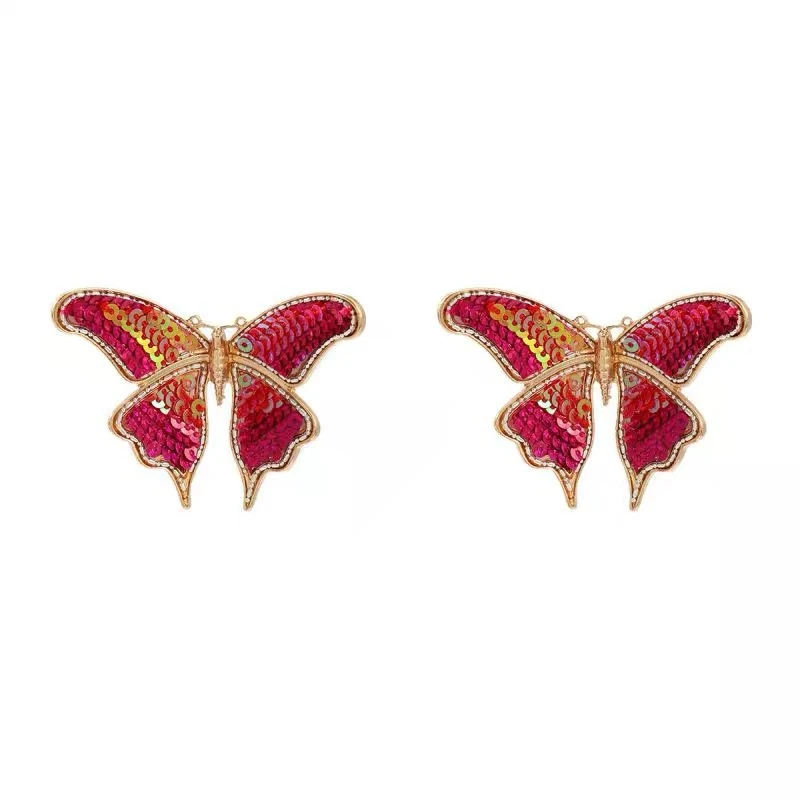 Vrouwen Vintage Gekleurde Vlinder Oorbellen Elegante Oorjuwelen Tijdloos Accessoire Uniek Design Perfect Cadeau