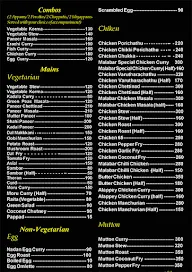 Malabar Cuisine menu 2