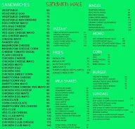 Sandwich Wale menu 1