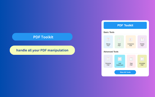 PDF Toolkit - handle all your PDF Manipulation